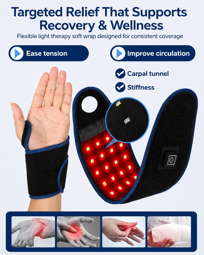 VIVO Relief Red Light Therapy Wrist Wrap